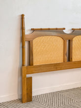 Load image into Gallery viewer, Queen Parquetry Faux Bamboo Headboard
