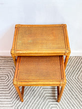 Load image into Gallery viewer, Pair of Rattan Nesting Tables
