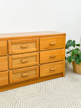 Load image into Gallery viewer, 9 Drawer Cane Front Dresser
