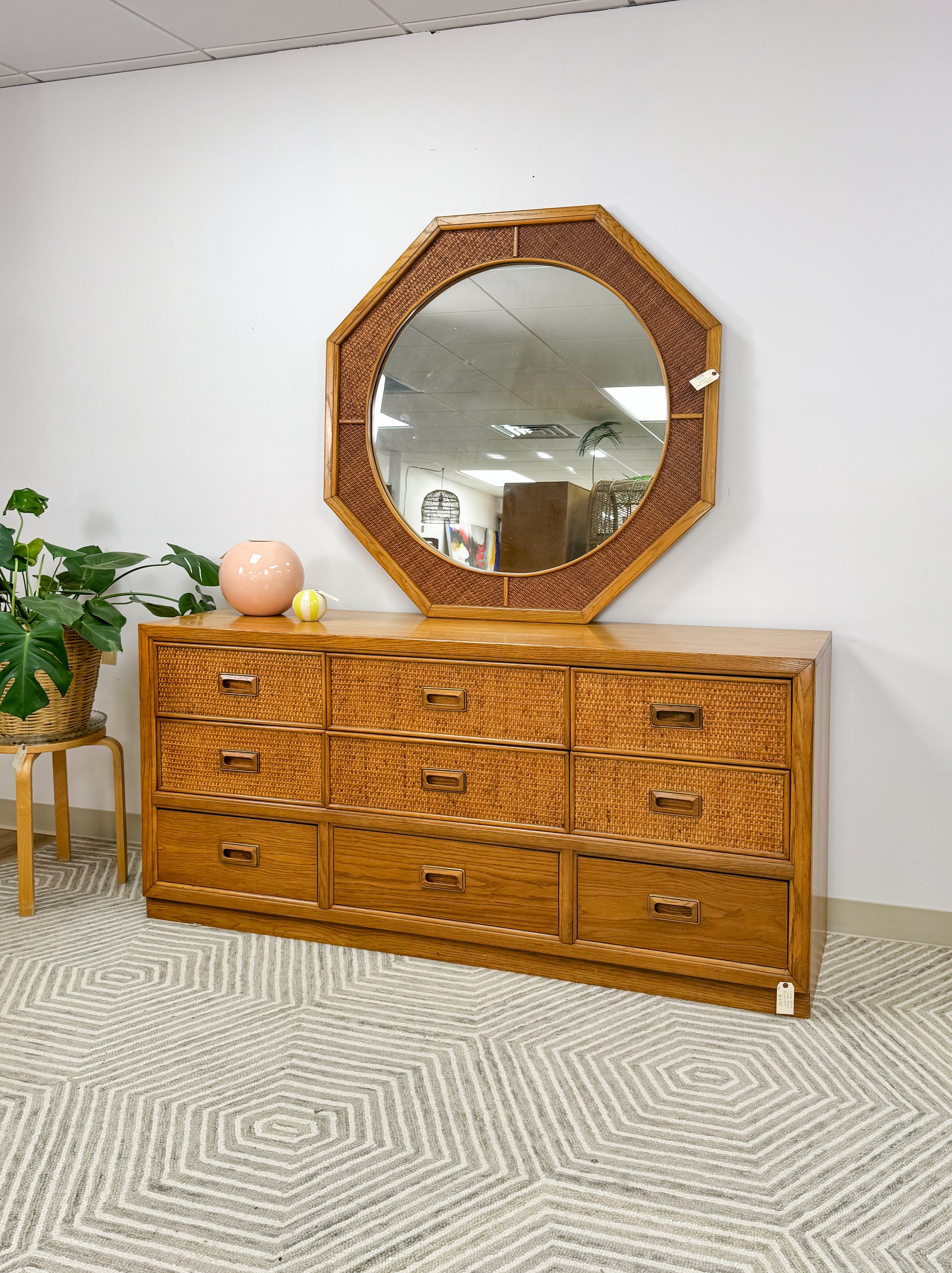 Vintage Cane Dixie Dresser  The Woven Home