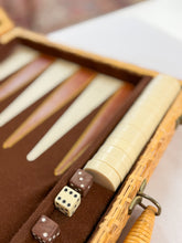 Load image into Gallery viewer, Vintage Wicker Backgammon set
