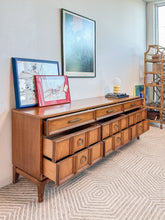 Load image into Gallery viewer, Dixie 9 Drawer Mid Century Dresser
