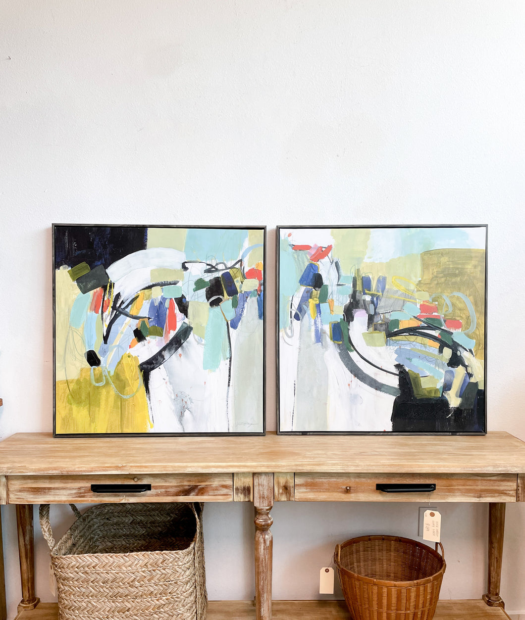 Pair of Abstract Framed Prints