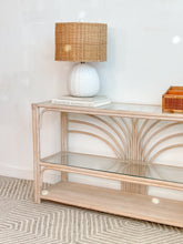 Load image into Gallery viewer, Ribbed Rattan Entry Table
