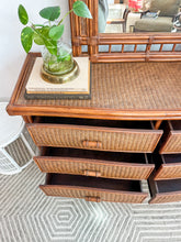 Load image into Gallery viewer, 6 Drawer Rattan Dresser
