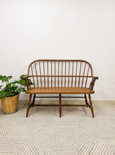 Load image into Gallery viewer, Vintage Oak Spindle Bench
