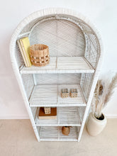 Load image into Gallery viewer, White Arched Wicker Shelf
