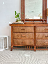 Load image into Gallery viewer, 6 Drawer Rattan Dresser
