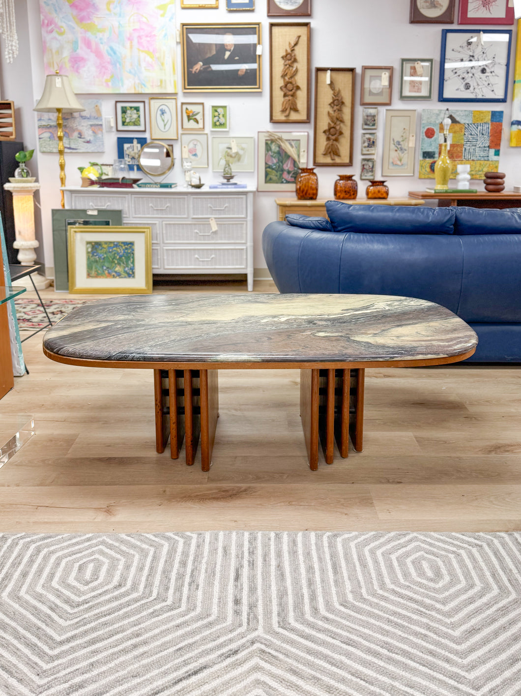 Bendixen Teak and Marble Coffee Table