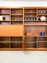Load image into Gallery viewer, Danish Teak Wall Units with Secretary Desk
