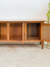 Load image into Gallery viewer, Mid Century Low Cane Credenza
