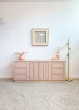 Load image into Gallery viewer, Pink 9 Drawer Mid Century Dresser
