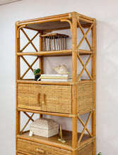 Load image into Gallery viewer, Vintage Rattan Etagere
