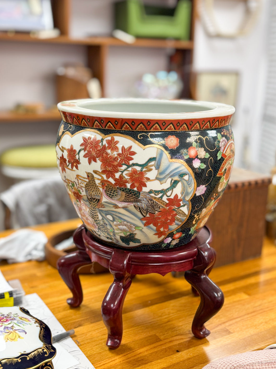 Vintage Jardiniere Planter and Stand