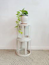 Load image into Gallery viewer, Pair of Coiled Rattan End Tables
