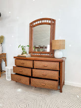 Load image into Gallery viewer, 6 Drawer Rattan Dresser
