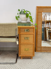 Load image into Gallery viewer, Vintage Bamboo and Wicker Desk
