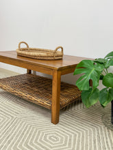Load image into Gallery viewer, Woven Wood Coffee Table
