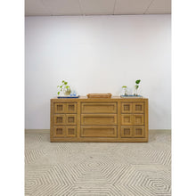 Load image into Gallery viewer, Thomasville Blonde Oak 9-Drawer Dresser Vintage Bedroom Storage MCM Dresser
