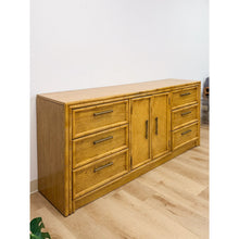 Load image into Gallery viewer, Lea Furniture Faux Bamboo Nine Drawer Dresser Vintage Coastal Bedroom Furniture
