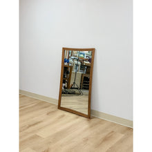 Load image into Gallery viewer, Vintage Mirror Broyhill Sculptra MCM Walnut Wall Vanity Entryway Curved Edges
