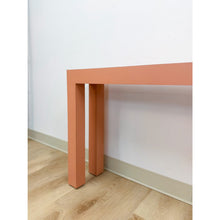 Load image into Gallery viewer, Vintage Salmon Laminate Narrow Console Sofa Table Postmodern Retro Slim
