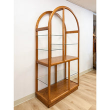 Load image into Gallery viewer, Danish MCM Bentwood Display Shelf Glass Shelves Vintage Etagere Bookcase
