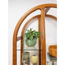 Load image into Gallery viewer, Danish MCM Bentwood Display Shelf Glass Shelves Vintage Etagere Bookcase
