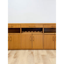Load image into Gallery viewer, Stanley Buffet/Credenza Wine Rack w/ Lighted Bar MCM Entertainment Console
