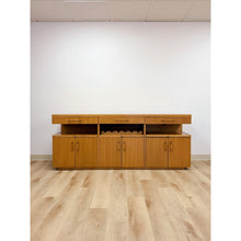 Load image into Gallery viewer, Stanley Buffet/Credenza Wine Rack w/ Lighted Bar MCM Entertainment Console
