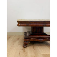 Load image into Gallery viewer, Antique Mahogany Marble Top Coffee Table Traditional Square Living Room

