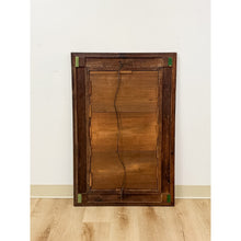 Load image into Gallery viewer, Vintage MCM Walnut Burlwood Tiger Oak Wall Mirror Antique Frame Hanging Mirror
