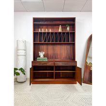 Load image into Gallery viewer, Vintage Danish Rosewood Wall Unit Shelf MCM Storage Display Cabinet Denmark
