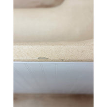Load image into Gallery viewer, Vintage Retro Diner Banquette Booth Set Chrome Table Cream Vinyl L-Shape
