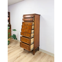 Load image into Gallery viewer, Ficks Reed Faux Bamboo Lingerie Chest Eight Drawers Brass Hollywood Regency
