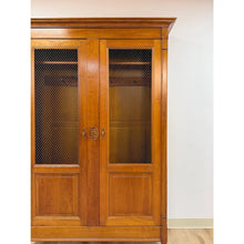 Load image into Gallery viewer, Vintage Wardrobe Grange French Antique Style Locking Bronze Dowel Armoire
