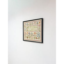 Load image into Gallery viewer, Vintage All The Flowers Cross Stitch Framed Art Sampler Floral Quote Black Frame

