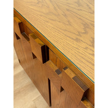 Load image into Gallery viewer, Vintage Buffet Lane Staccato Brutalist MCM Walnut Sideboard Collectible
