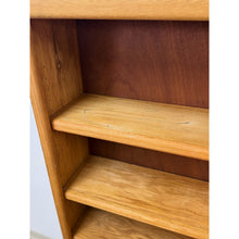 Load image into Gallery viewer, Vintage MCM Nature Light Oak Bookshelf, Five Shelf with Rounded Edges, Rustic
