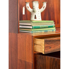 Load image into Gallery viewer, Vintage Danish Rosewood Wall Unit Shelf MCM Storage Display Cabinet Denmark
