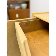 Load image into Gallery viewer, Vintage Regency Blonde Parquetry Buffet Server Credenza By United 60" Wide MCM
