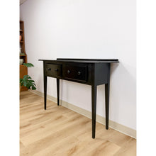Load image into Gallery viewer, Nichols and Stone Solid Black Wood Console Two Drawers Modern Transitional
