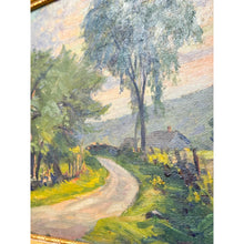 Load image into Gallery viewer, Impressionist Landscape Ralph L. Senecal Signed Oil Board Rural Road Framed
