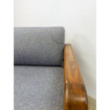 Load image into Gallery viewer, Vintage MCM Single Accent Chair Rounded Wood Arms Mid-Century Lounge
