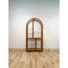 Load image into Gallery viewer, Danish MCM Bentwood Display Shelf Glass Shelves Vintage Etagere Bookcase
