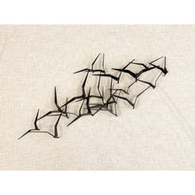 Load image into Gallery viewer, Vintage Iron Flock Bird Wall Sculpture MCM Coastal Large 56" Walling Hanging Art
