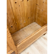 Load image into Gallery viewer, Antique European Pine Wardrobe Two Door Armoire Turned Feet, Natural Wood
