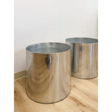 Load image into Gallery viewer, Vintage Round Chrome Oversized Planter Pair MCM Mid-Century Modern Chic

