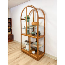 Load image into Gallery viewer, Danish MCM Bentwood Display Shelf Glass Shelves Vintage Etagere Bookcase
