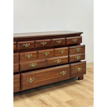 Load image into Gallery viewer, Vintage Dresser American Drew Nine Drawer Lowboy Traditional Brass Hardware
